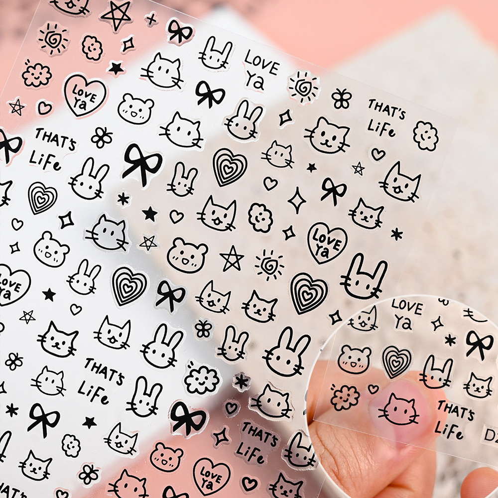 6/12Pcs Black Cat Stickers for - Waterslide Decal Paper 评论和价格