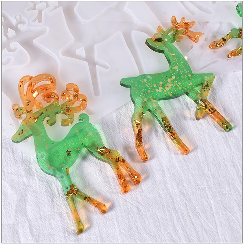 Christmas Elk Epoxy Resin Mold - Model Kit Varnish 评论和价格