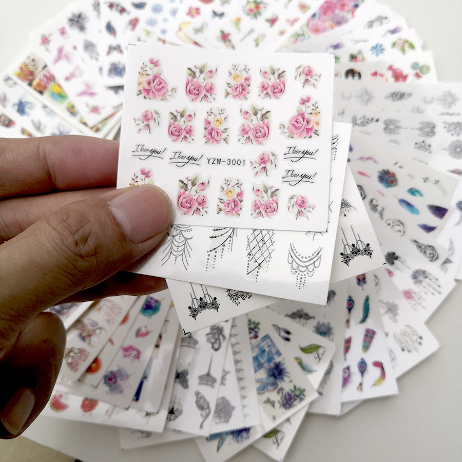 48 Pieces of Nail Art Stickers - Waterslide Decal Paper 评论和价格