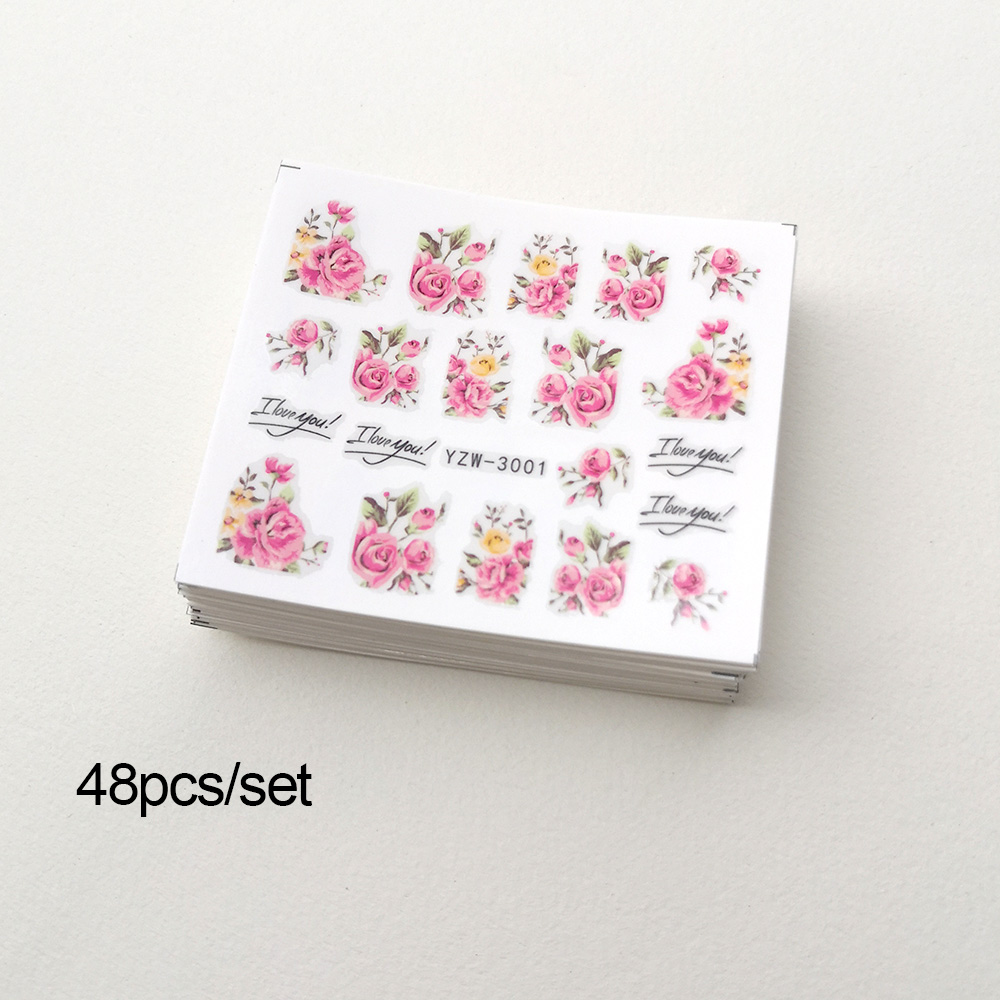 48 Pieces of Nail Art Stickers - Waterslide Decal Paper 评论和价格