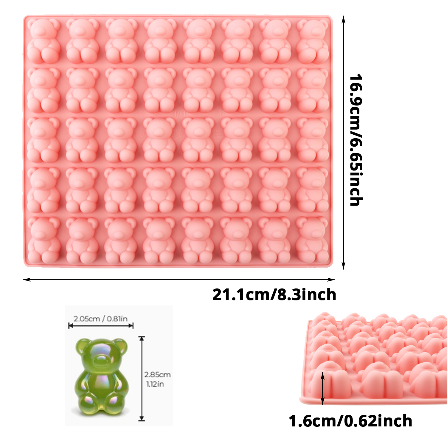 40-Cavity Bear-Shaped Silicone - Model Kitchen Set 评论和价格