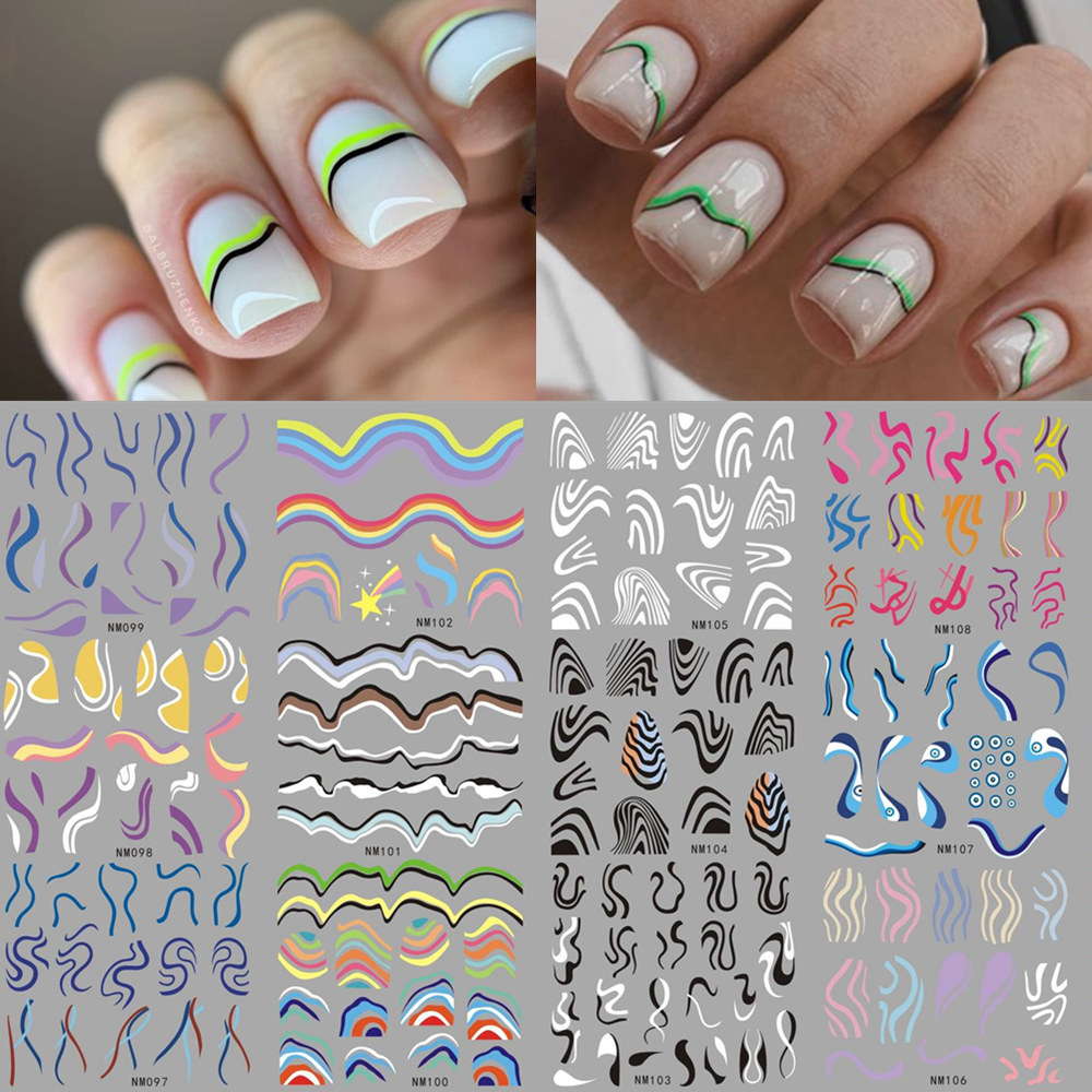 French Tips Nail Slider Sticke - Waterslide Decal Paper 评论和价格