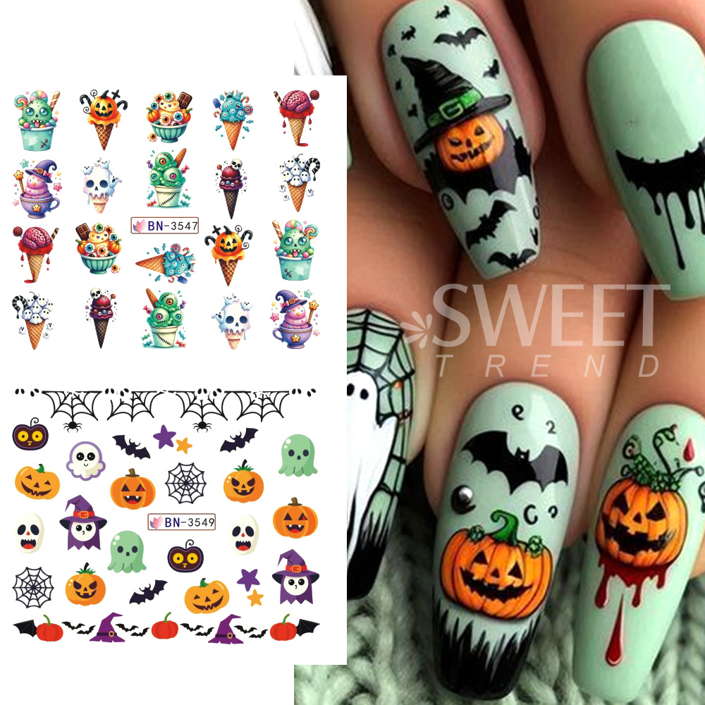 SWEET TREND-12 Design Hallowee - Waterslide Decal Paper 评论和价格